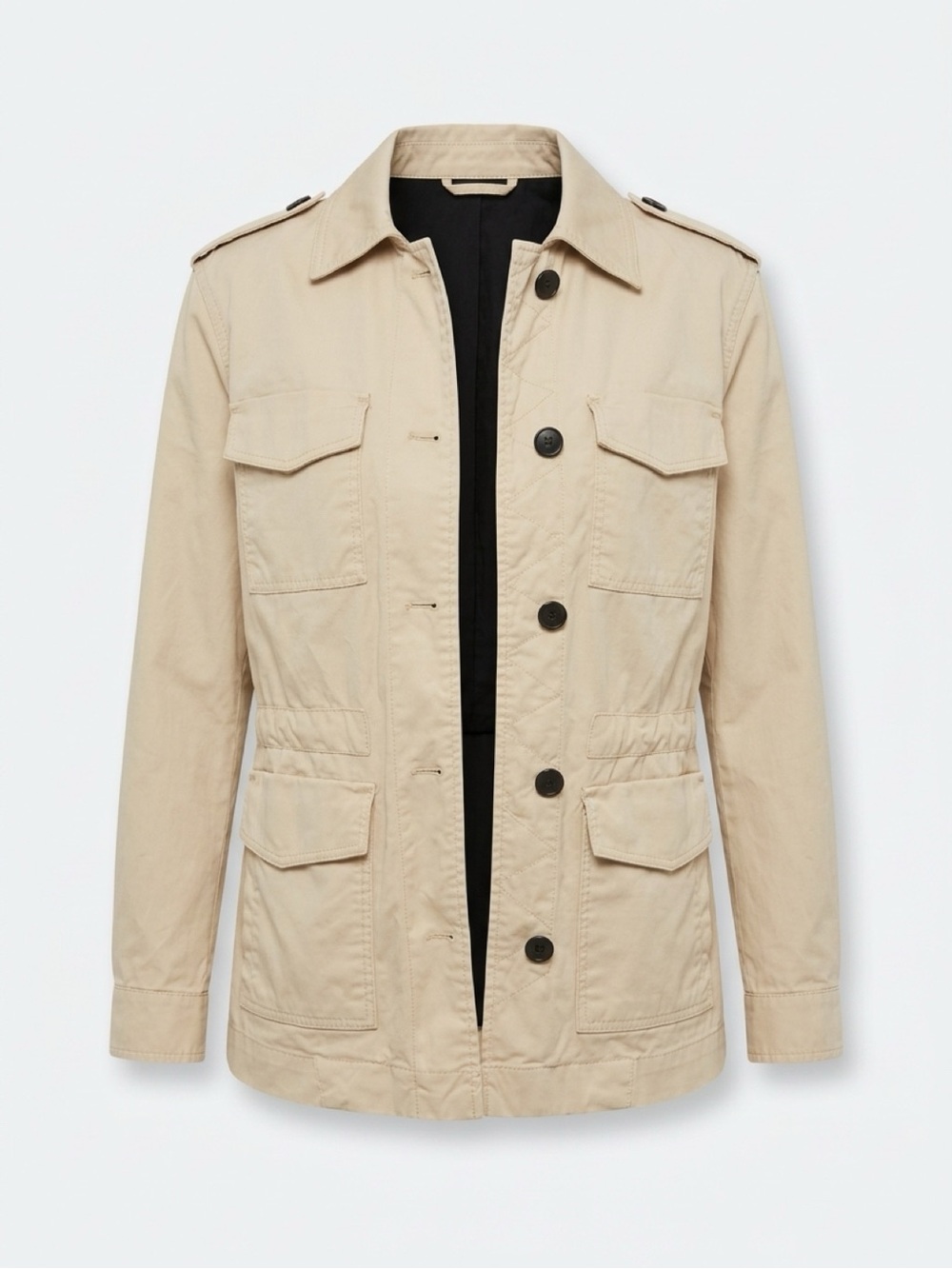 Banana Republic Beige Utility Jacket with Flap Pockets